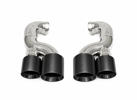 Puntas de escape Fabspeed Deluxe Quad Style, negro satinado. Porsche 957 V6 (2008-2010) - 95511125150, 95511125250, 95511125171, 95511125271 - FS.POR.957V6.QDTB